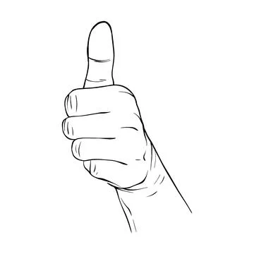 Hand drawn gesture sketch vector illustration line art Stock Illustration