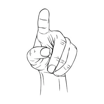 Hand drawn gesture sketch vector illustration line art Stock Illustration