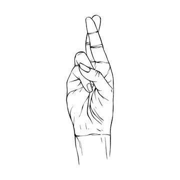 Hand drawn gesture sketch vector illustration line art Stock Illustration
