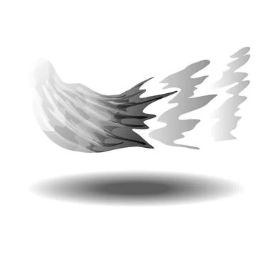 Hand drawn ghost isolated on white background. Happy Halloween. Stock Illustration