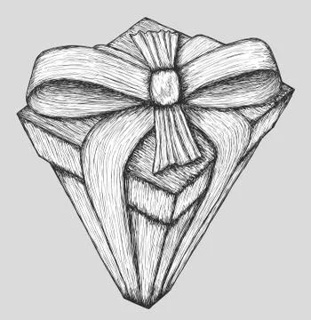 Hand drawn gift Stock Illustration