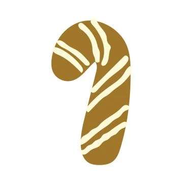 Hand drawn gingerbread candy Illustrazione stock