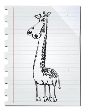Hand drawn giraffe Stock Illustration