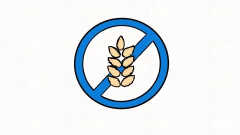Hand Drawn Gluten Free Icon Animation Stock Footage 338000153