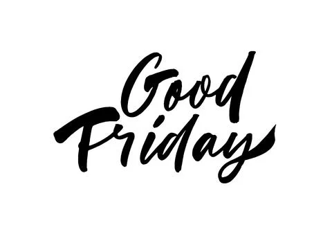 Hand drawn Good Friday vector brush lettering. Stock Illustration