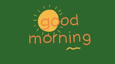 Hand-Drawn Good Morning Text Animation with Sun Icon | Bright Morning 2D  Stock Footage 329940685