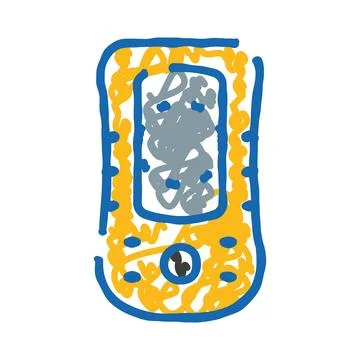 Hand drawn gps tracking device concept illustration イラスト素材