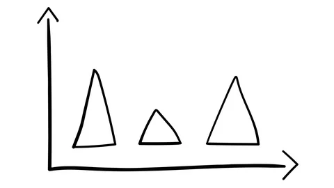 Hand-drawn graph with triangular elements. Stock Footage 111038522