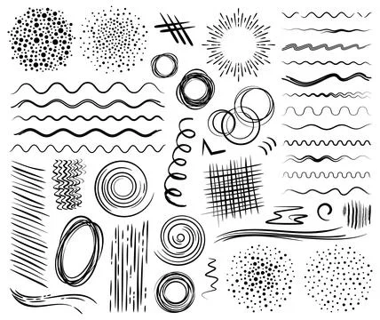 Hand drawn graphic elements for organic design イラスト素材