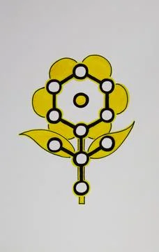 Hand drawn graphic flower shape Stock Illustration