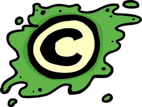 Hand Drawn Green Copyright Stock Illustration