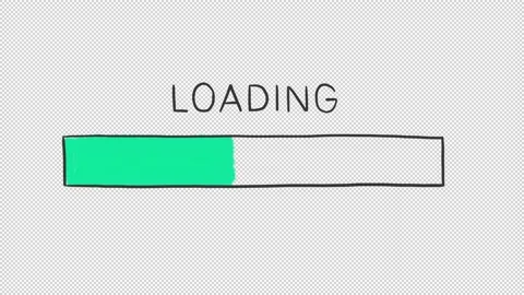 Hand drawn green loading progress bar animation with alpha channel, motion Stock-Footage 140838607