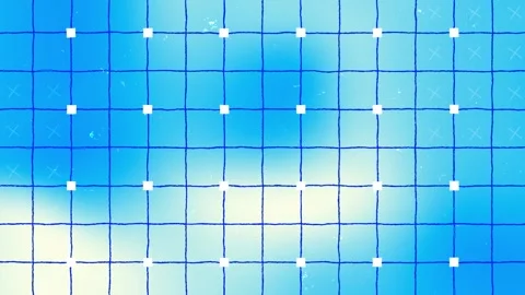 Hand Drawn Grid Animation with Soft Blue Gradient Background Vídeos de archivo 308465052