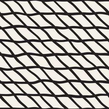 Hand Drawn Grid Lines Lattice. Abstract Geometric Background Design. 스톡 일러스트