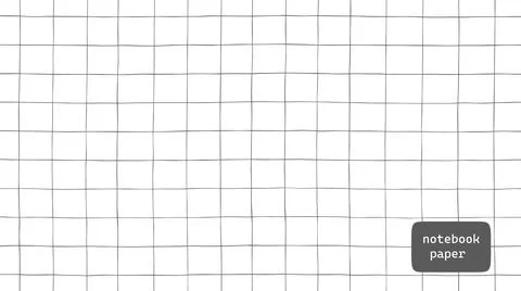 Hand drawn grid notebook paper seamless pattern checkered graph texture Stock Illustration
