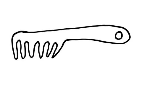 Hand drawn grooming tools Stock Illustration