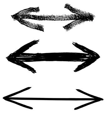 Hand Drawn Grunge Arrows Stock Illustration