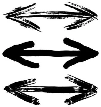 Hand Drawn Grunge Arrows Stock Illustration