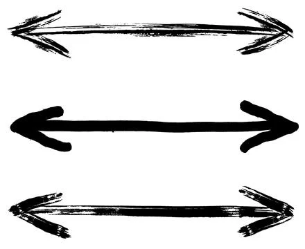 Hand Drawn Grunge Arrows Stock Illustration