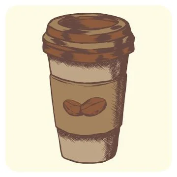 Hand drawn grunge colored vector sketch illustration - creative vintage tee Stock Illustration