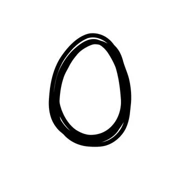 Hand drawn grunge eggs. Easter egg sketch. Vector icon set Stockillustratie