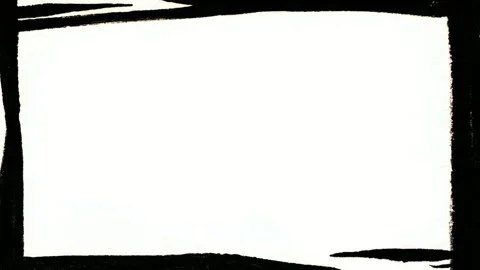 Hand drawn grunge frame border with empty center for text overlay, seamless.. 库存影片 342041256