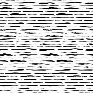 Hand drawn grunge lines vector seamless pattern. イラスト素材