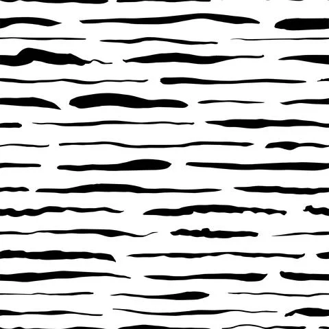 Hand drawn grunge lines vector seamless pattern. Stock Illustration