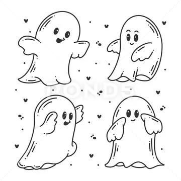 Cute Ghost Dabbing. Shake Your Boo-ty. Hand Drawn Doodle. Halloween Party.  Vector Royalty Free SVG, Cliparts, Vectors, and Stock Illustration. Image  152025228.