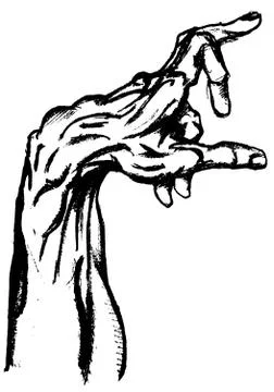 Hand drawn hand Stock Illustration