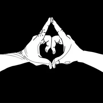 Hand drawn hands vector illustration symbol icon. Stock Illustration