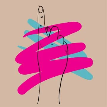 Hand drawn hands vector illustration symbol icon. Stock Illustration