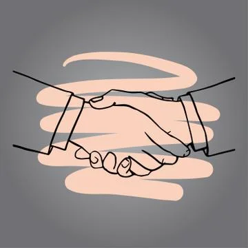 Hand drawn hands vector illustration symbol icon. Stock Illustration