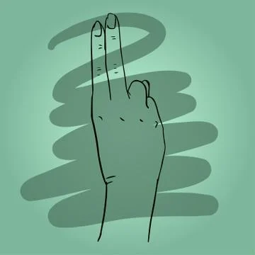 Hand drawn hands vector illustration symbol icon. Stock Illustration