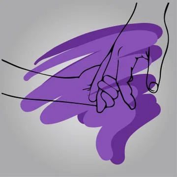 Hand drawn hands vector illustration symbol icon. Stock Illustration