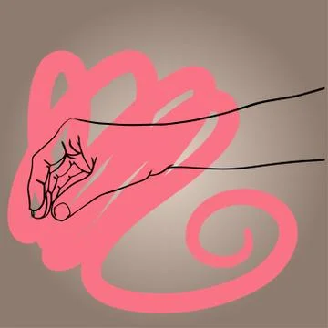 Hand drawn hands vector illustration symbol icon. Stock Illustration