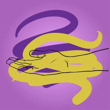 Hand drawn hands vector illustration symbol icon. Stock Illustration