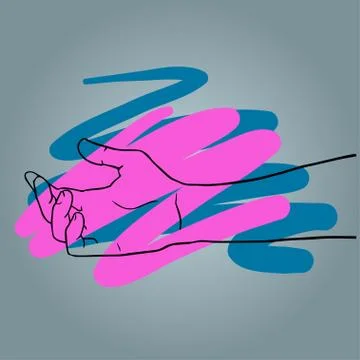 Hand drawn hands vector illustration symbol icon. Stock Illustration