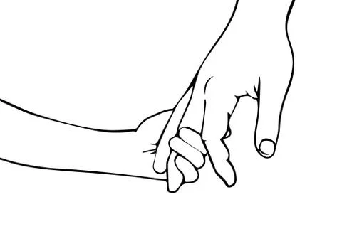 Hand drawn hands vector illustration symbol icon. Stock Illustration
