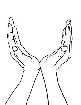 Hand drawn hands vector illustration symbol icon. Stock Illustration