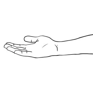 Hand drawn hands vector illustration symbol icon. Stock Illustration