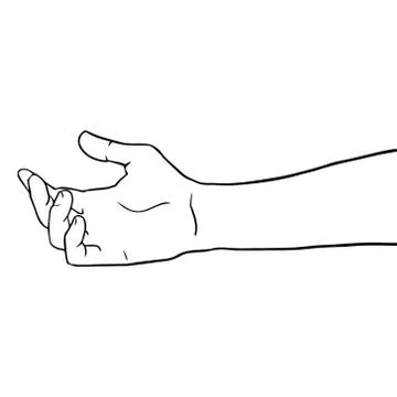 Hand drawn hands vector illustration symbol icon. Stock Illustration