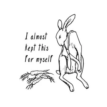 Hand drawn hare Stock Illustration