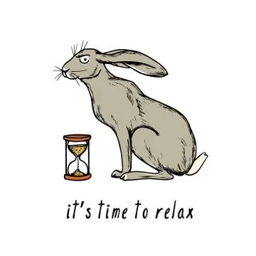 Hand drawn hare Stock Illustration