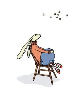 Hand drawn hare Stock Illustration