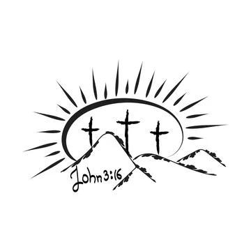 Hand drawn He is Risen calligraphy Easter text. Stock Illustration