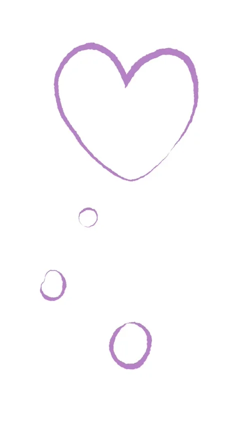 Hand-drawn heart appears as a thought bubble. Vertical animation. Vídeo Stock 320717603