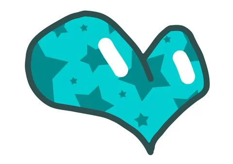Hand drawn heart doodle. Stock Illustration