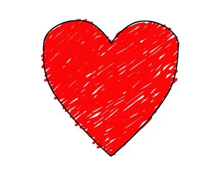 Hand drawn heart Illustrazione stock