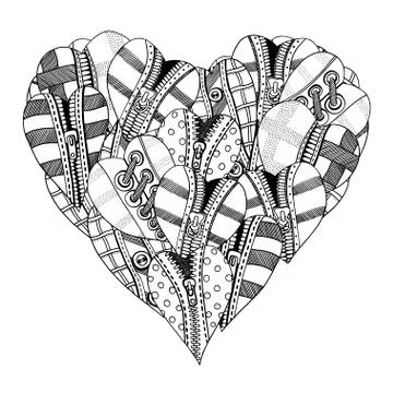 Hand drawn heart Illustrazione stock
